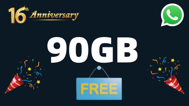 90GB FREE - 16th Anniversary Offer